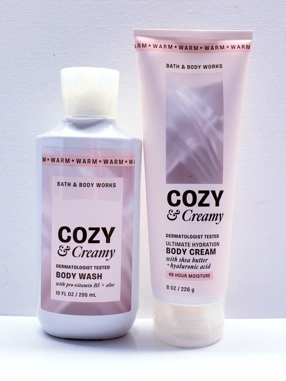 Bath & Body Works COZY & CREAMY Body Cream and Body Wash (2 Pcs)